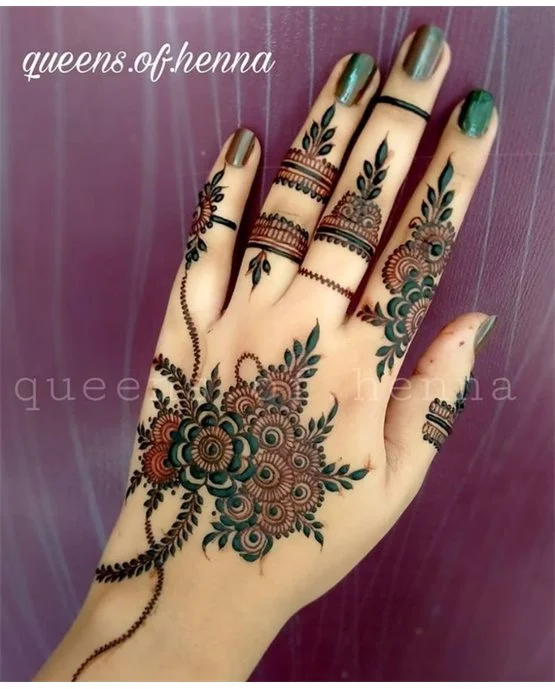 Ethnic Shade Back Hand Mehndi Design Accent Ethnic Shade Back Hand Mehndi Design Accent
